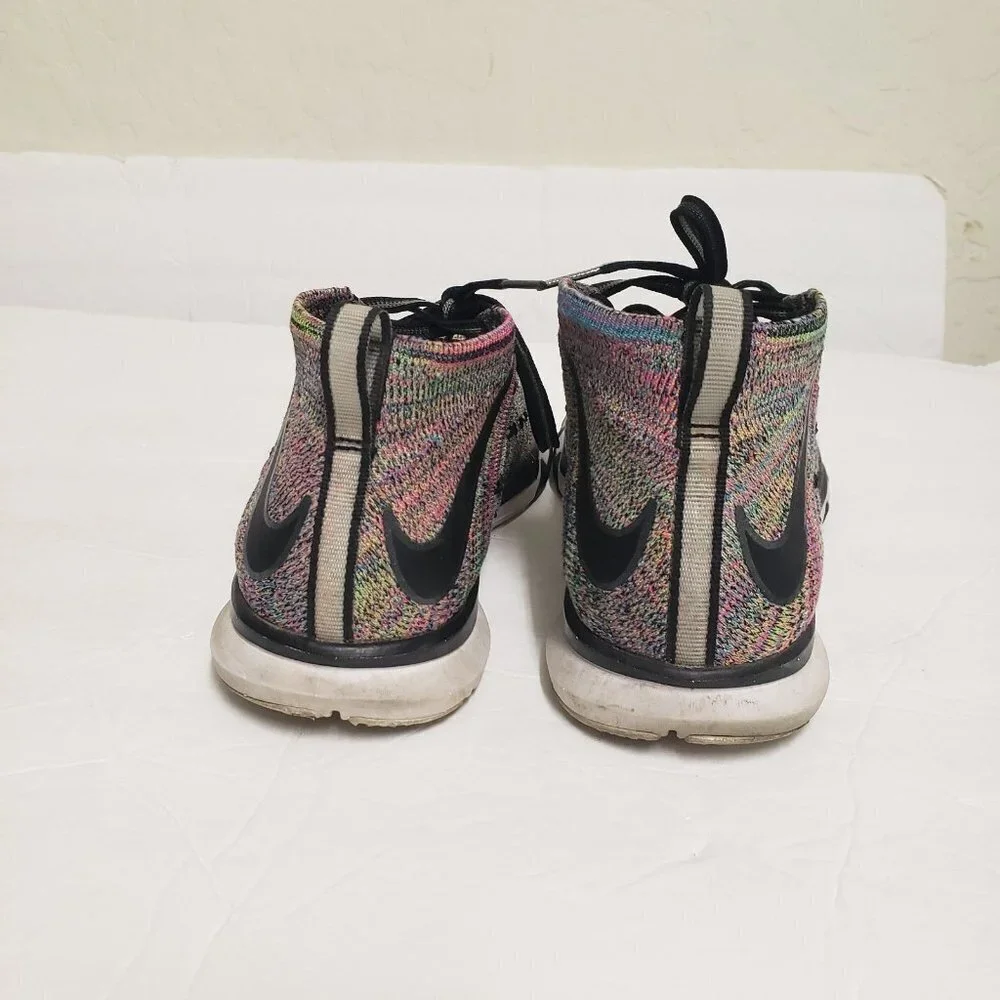 Nike Train sz 7 Ultrafast Flyknit Volt multi colors pink blue white Mens